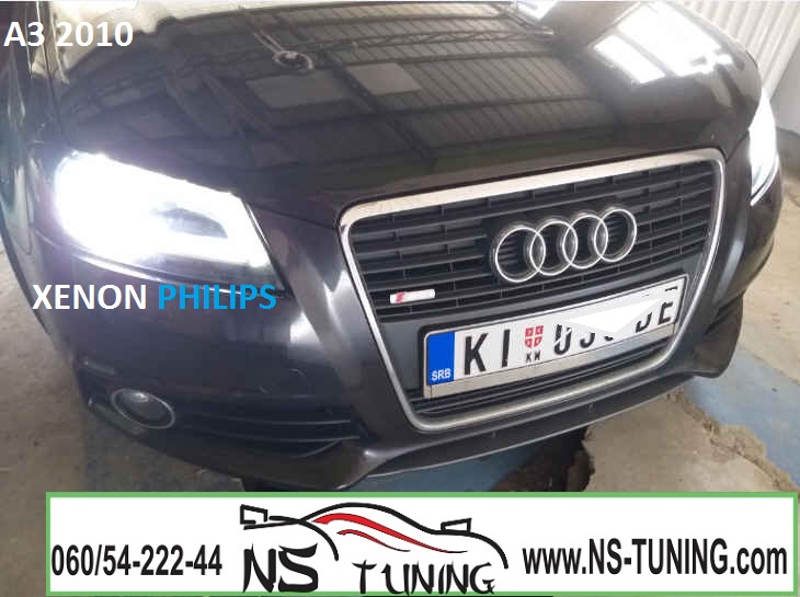 audi a3 8p xenon farovi d3s sijalica philips zamena ugradnja sociva novi sad tuning
